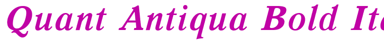 Quant Antiqua Bold Italic 001.001